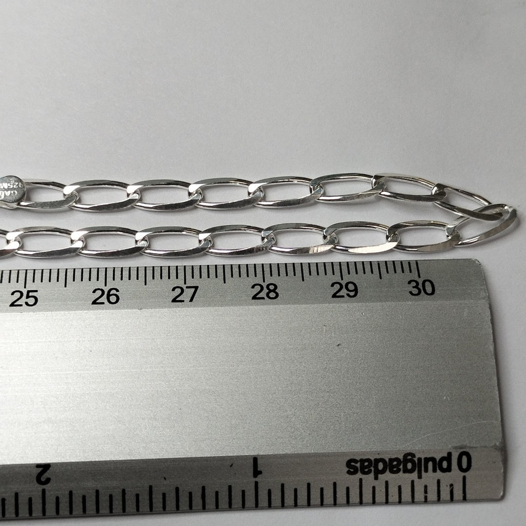CADENA TEJIDO ESLABONES PLATA .925 60 CM 11 GR (NUEVO)