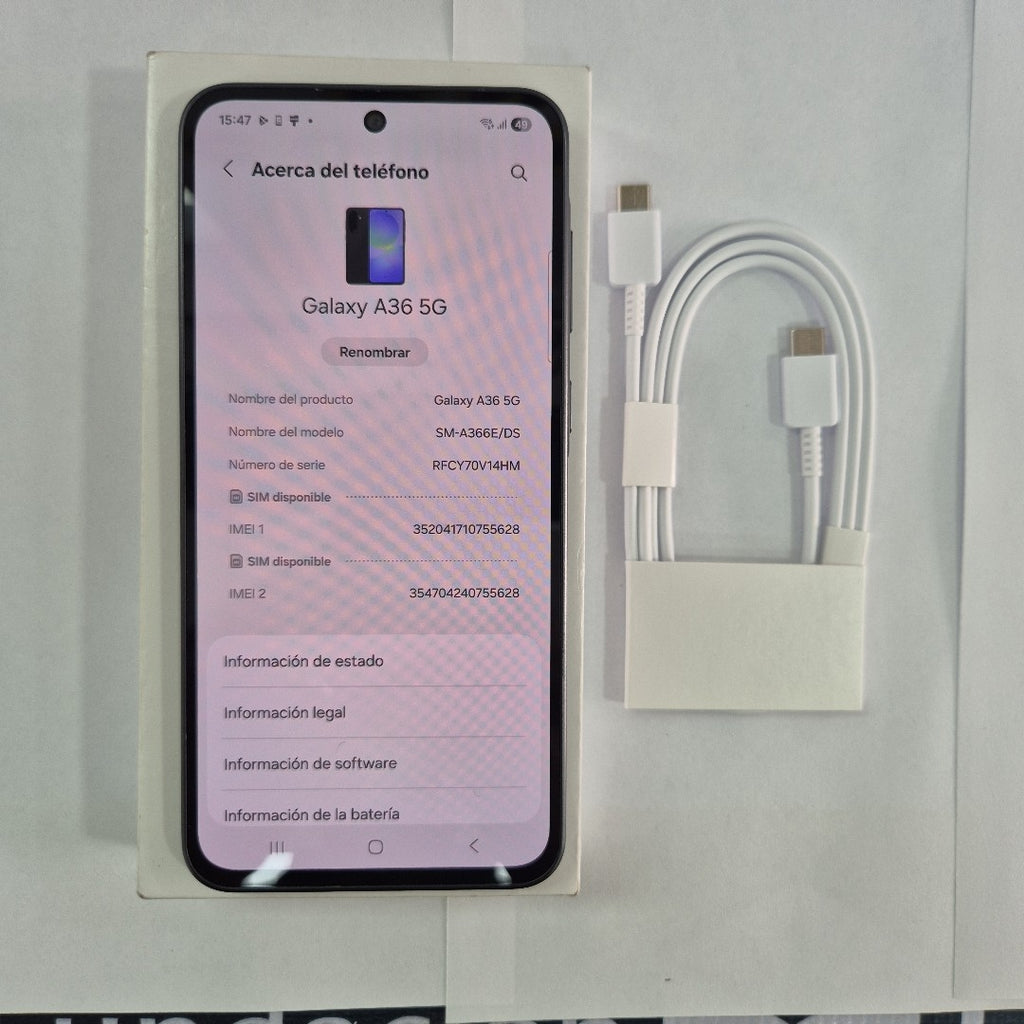 CELULAR SAMSUNG GALAXY A36 5G SM-A366E (2025) 256 GB 8 GB RAM (SEMINUEVO)