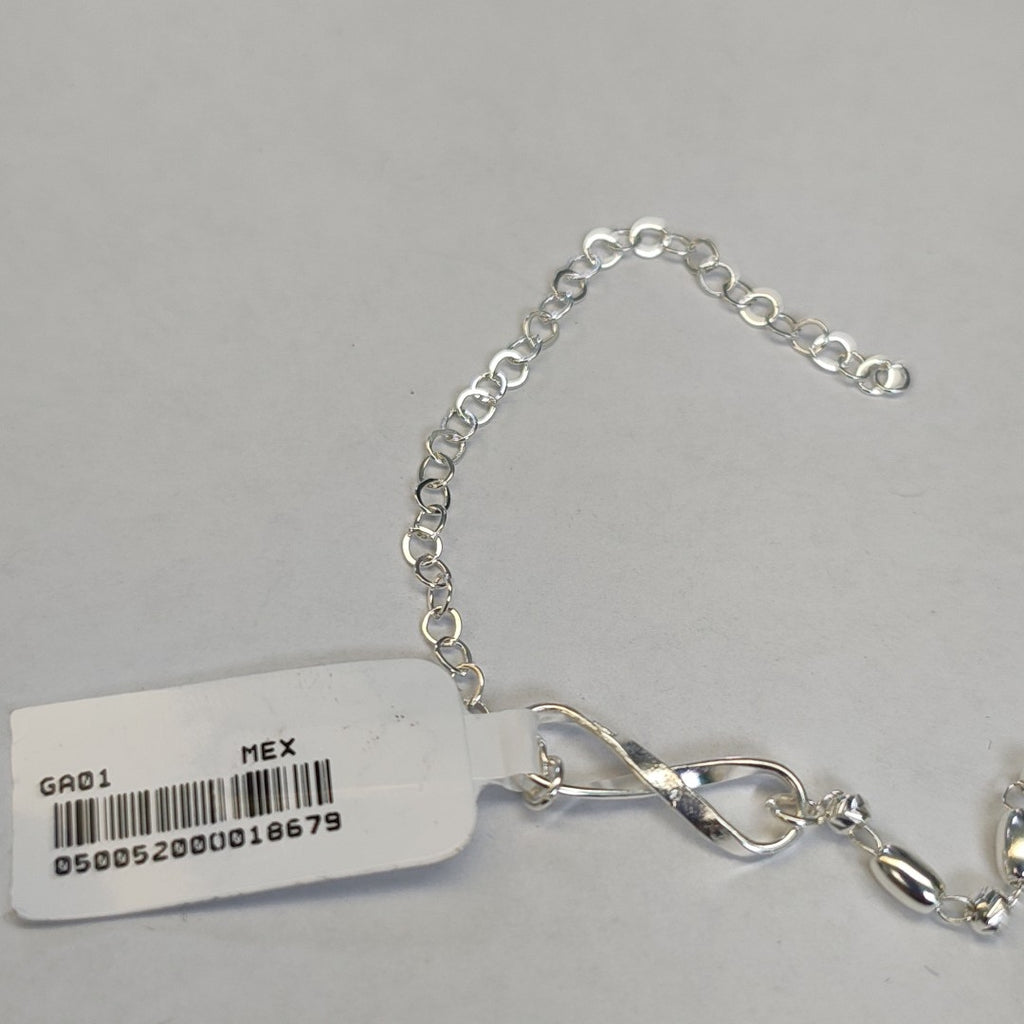 PULSERA TEJIDO INFINITO PLATA .925 18 CM 2.3 GR (NUEVO)