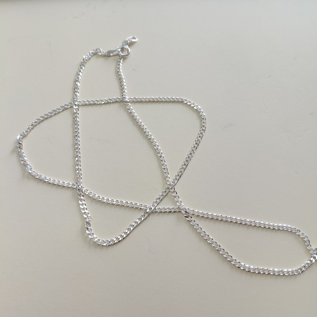 CADENA TEJIDO BARBADO PLATA .925 60 CM 6.1 GR (NUEVO)