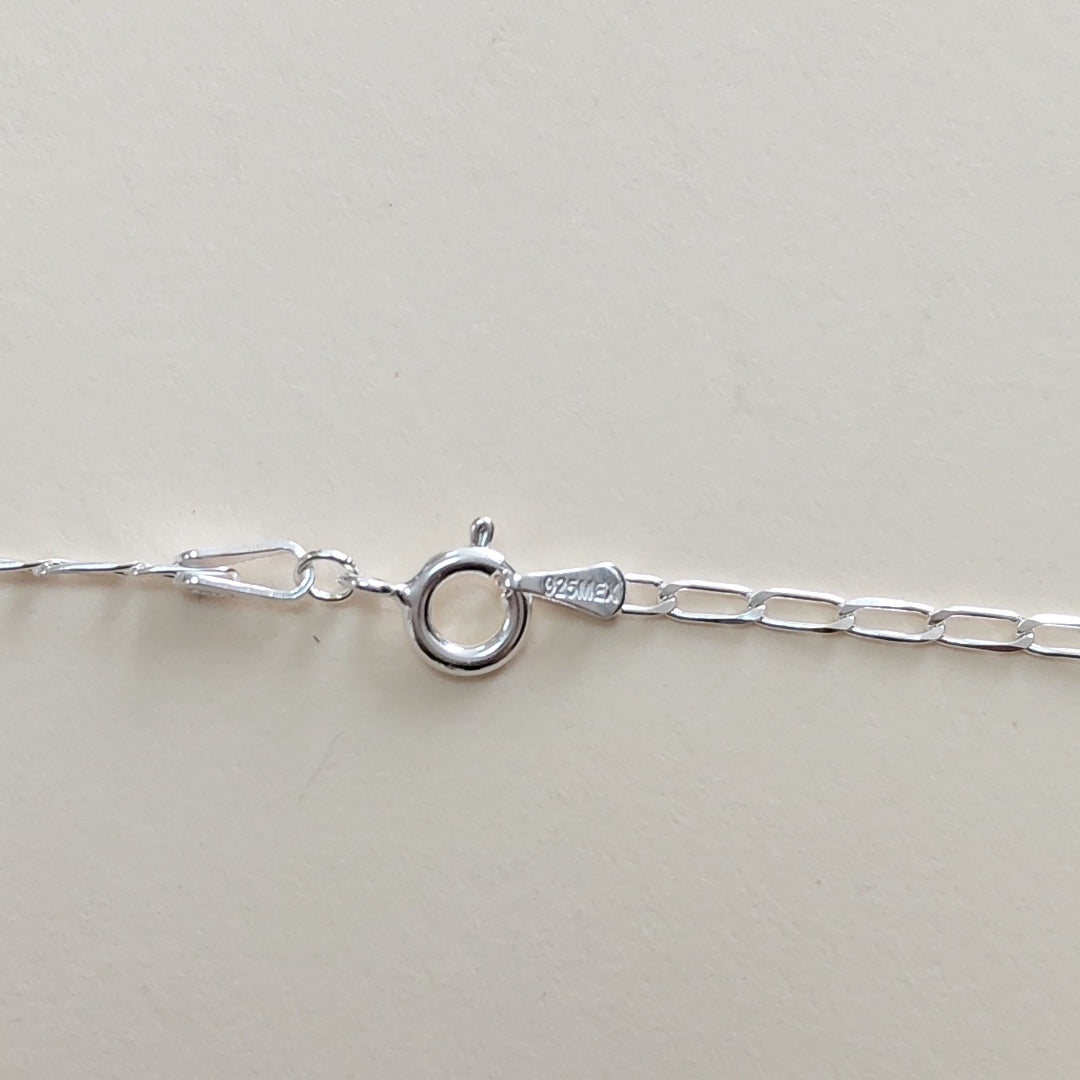 CADENA TEJIDO ESLABONES PLATA .925 60 CM 3.1 GR (NUEVO)