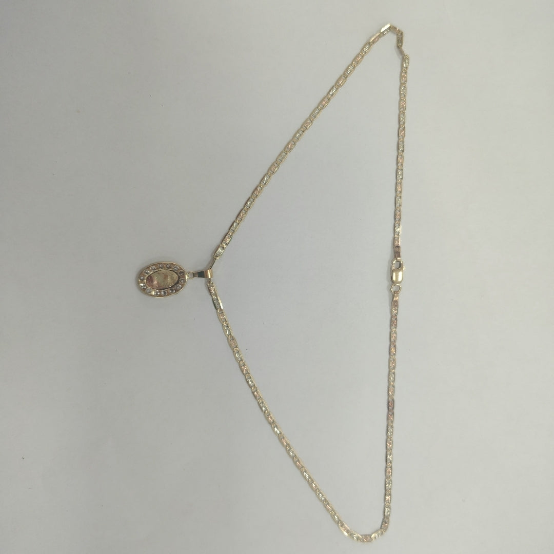 CADENA,DIJE ORO,ORO COMBINADO 14 K 5,30 GRMS (SEMINUEVO)