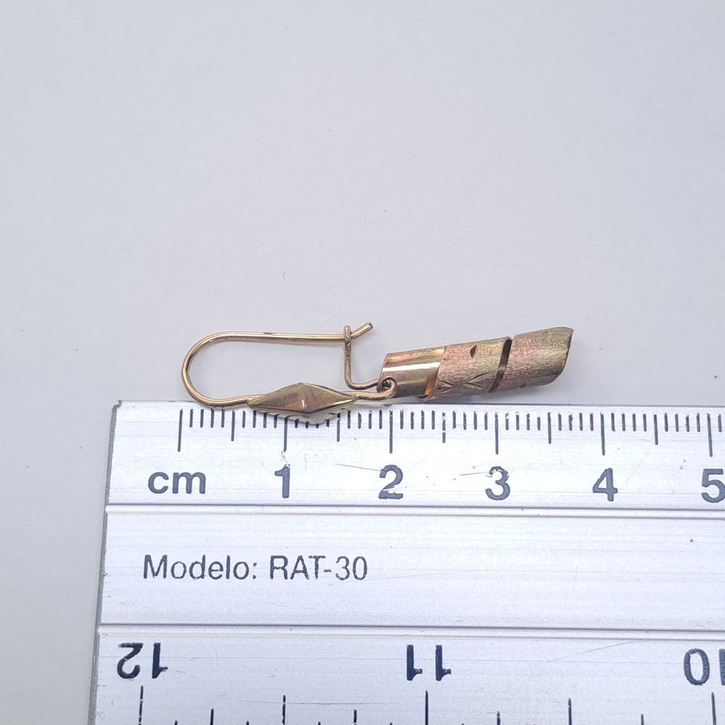 ARETES PAR ORO COMBINADO 10 K 2.3 GRMS (SEMINUEVO)