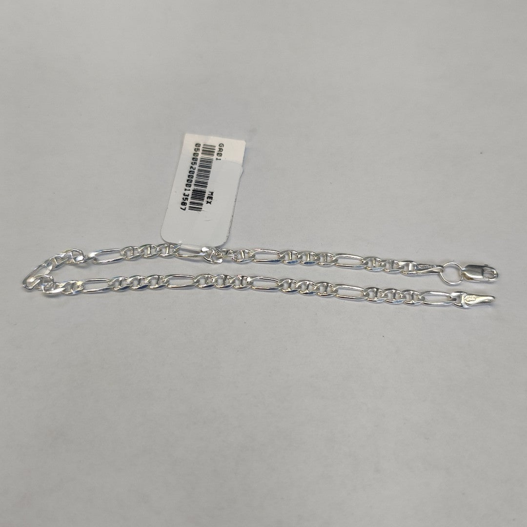 PULSERA TEJIDO 3X1 PLATA .925 16 CM 3 GR (NUEVO)