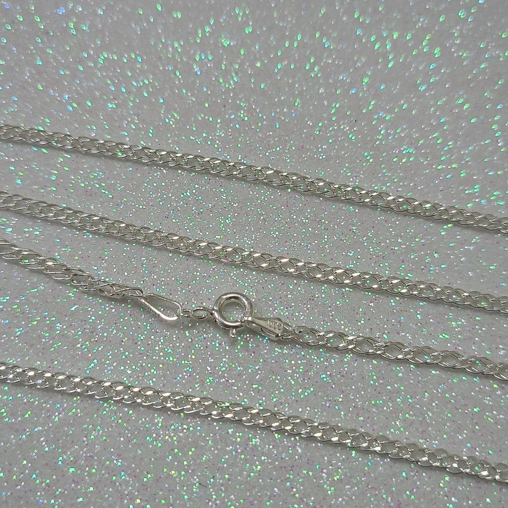 CADENA TEJIDO ESLABONES PLATA .925 55 CM 4.1 GR (NUEVO)