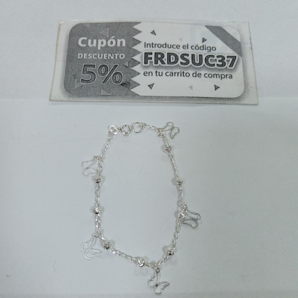 PULSERA TEJIDO ESPECIAL PLATA .925 18 CM 2.8 GR (NUEVO)