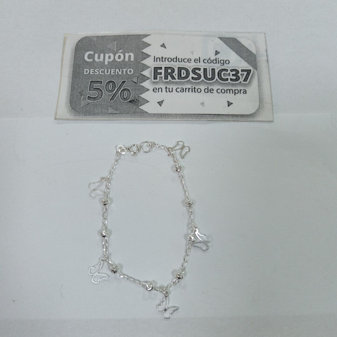 PULSERA TEJIDO ESPECIAL PLATA .925 18 CM 2.8 GR (NUEVO)