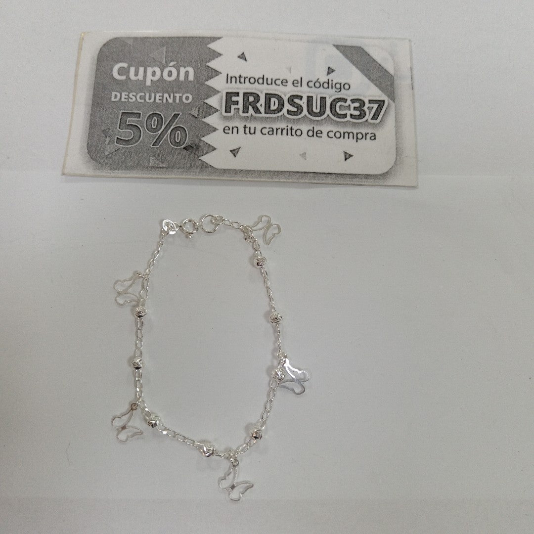 PULSERA TEJIDO ESPECIAL PLATA .925 18 CM 2.8 GR (NUEVO)