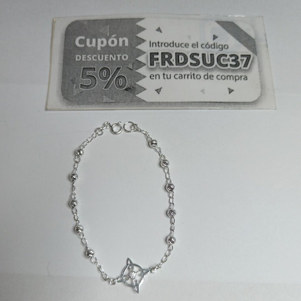 PULSERA TEJIDO ESPECIAL PLATA .925 18 CM 2.9 GR (NUEVO)