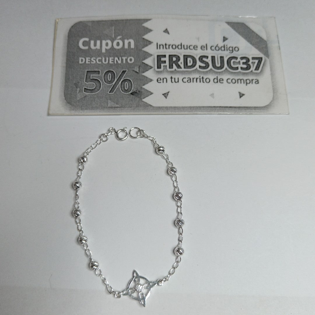 PULSERA TEJIDO ESPECIAL PLATA .925 18 CM 2.9 GR (NUEVO)