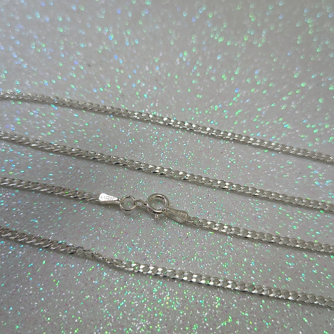 CADENA TEJIDO BARBADO PLATA .925 60 CM 5.5 GR (NUEVO)