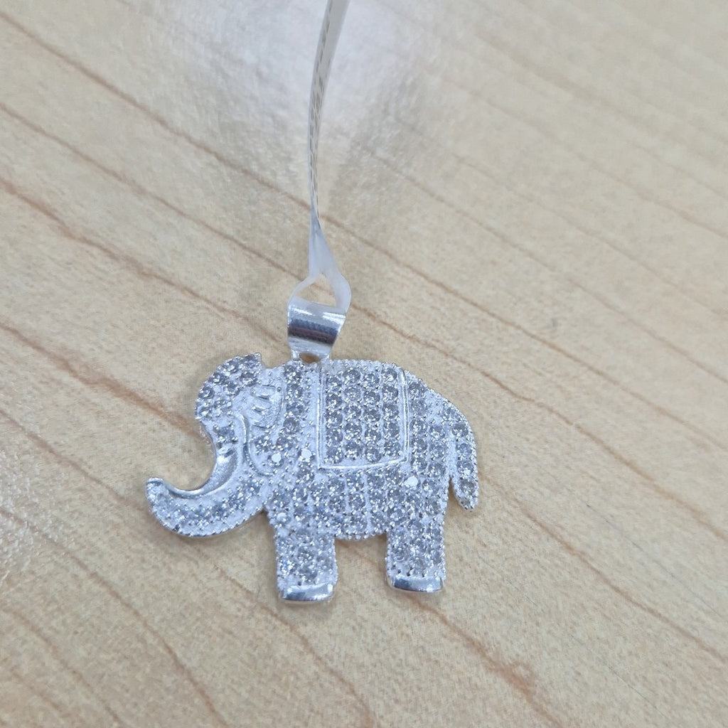 DIJE ELEFANTE C/CIRCONIAS PLATA .925 5.4 GR (NUEVO)