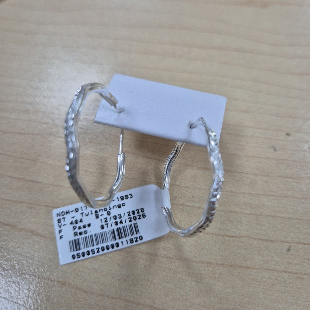 PAR ARRACADAS LABRADAS PLATA .925 2.5 GR (NUEVO)