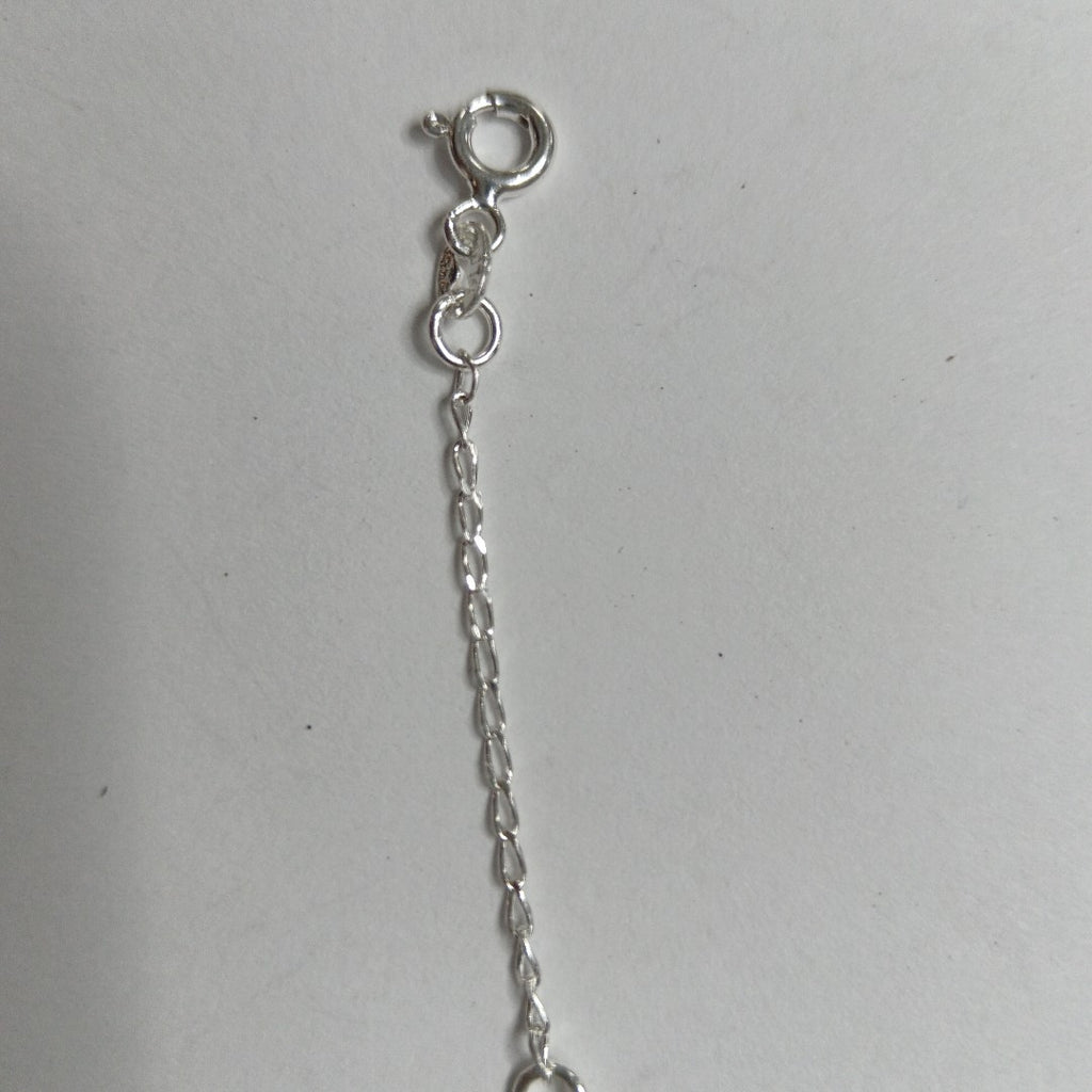 PULSERA TEJIDO LLAVE PLATA .925 18 CM 2.3 GR (NUEVO)