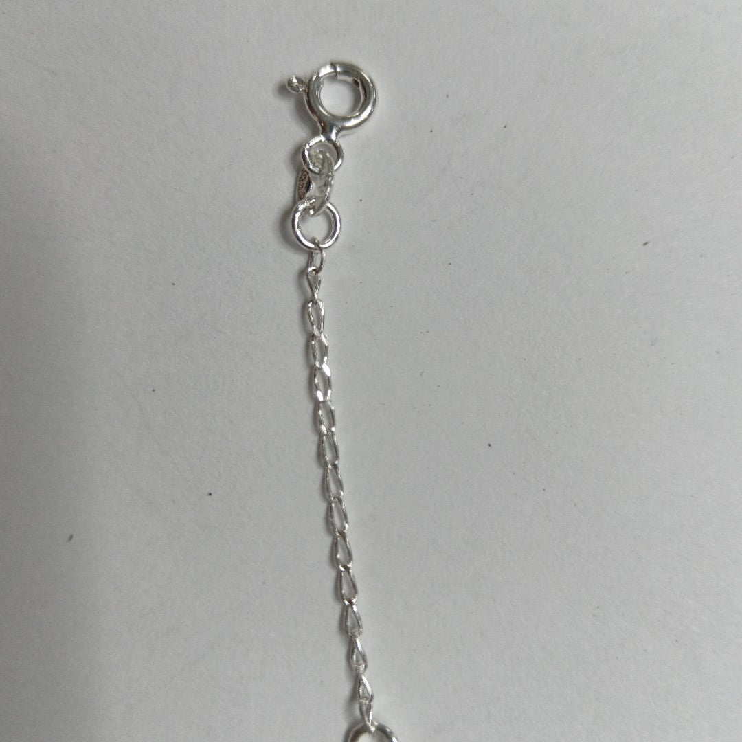 PULSERA TEJIDO LLAVE PLATA .925 18 CM 2.3 GR (NUEVO)