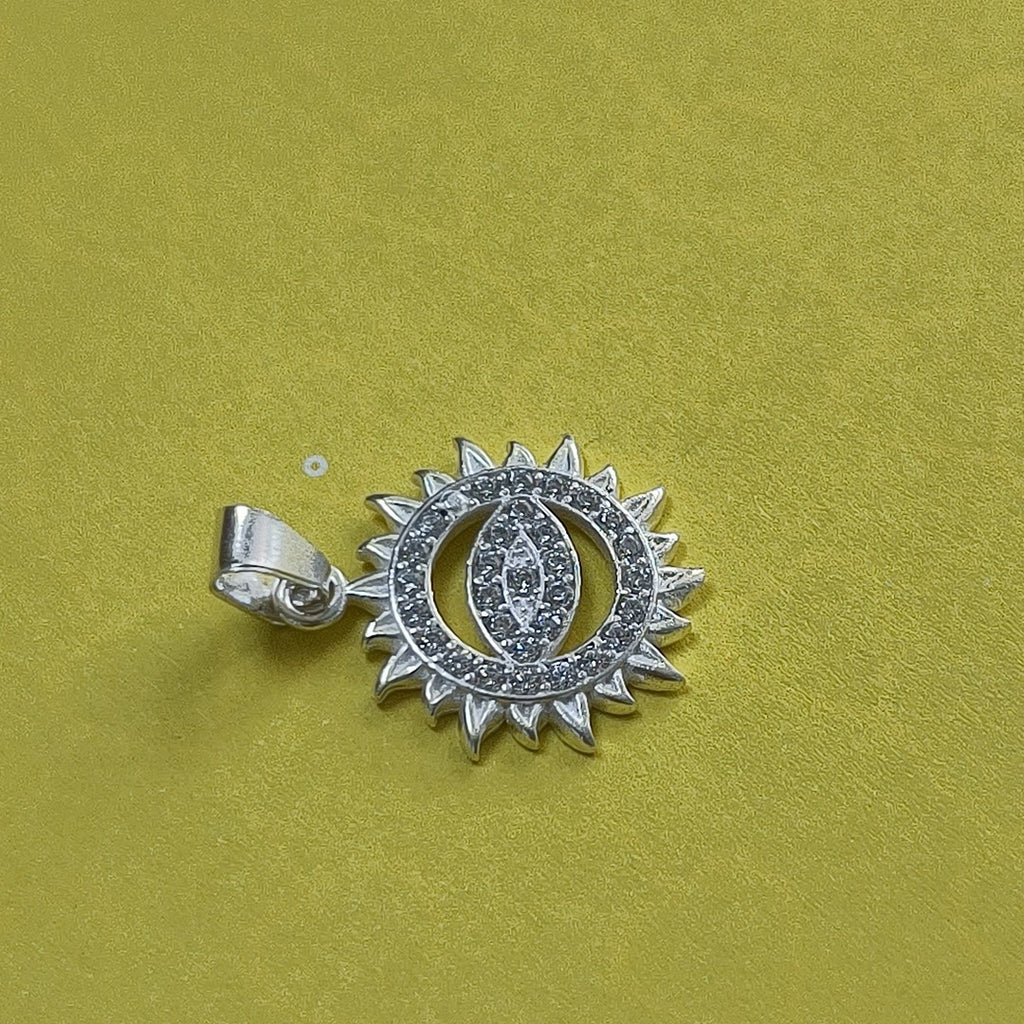DIJE OJO MAGICO CON CIRCONIAS PLATA .925 2.1 GR (NUEVO)