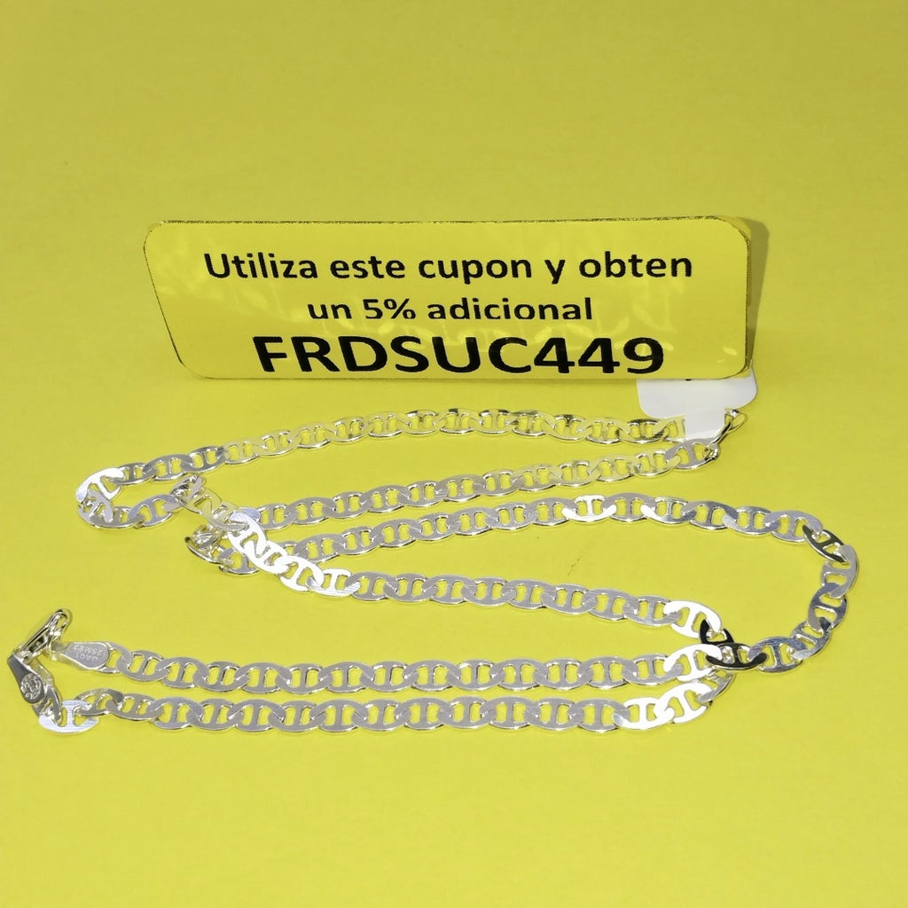 CADENA TEJIDO GUCHI PLATA .925 55 CM 12.6 GR (NUEVO)