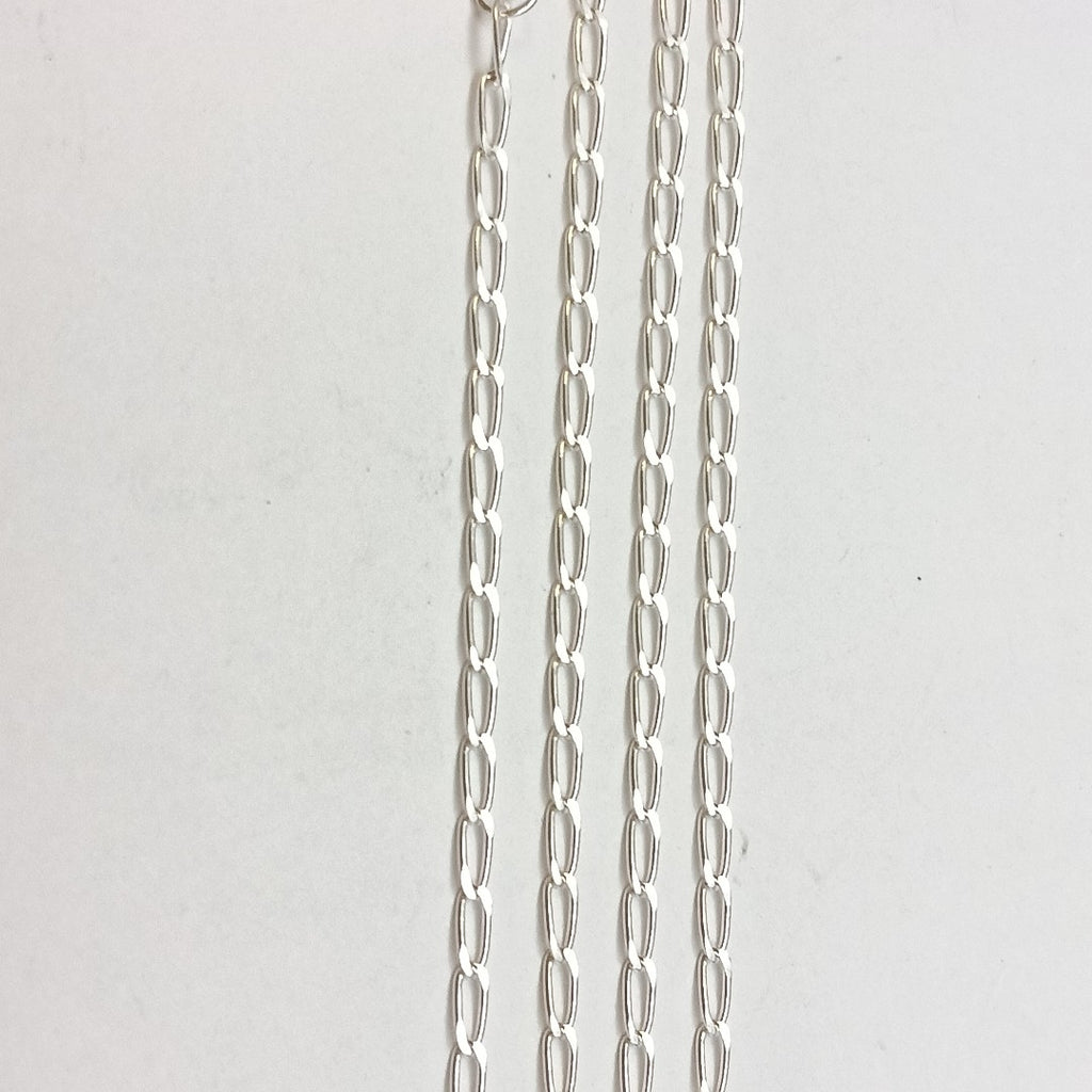 CADENA TEJIDO ESLABONES PLATA .925 55 CM 2.9 GR (NUEVO)
