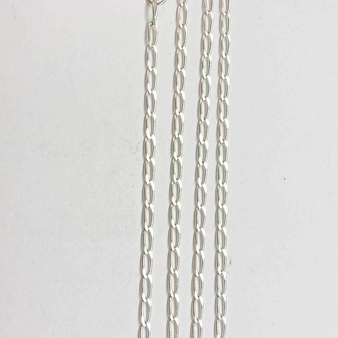 CADENA TEJIDO ESLABONES PLATA .925 55 CM 2.9 GR (NUEVO)