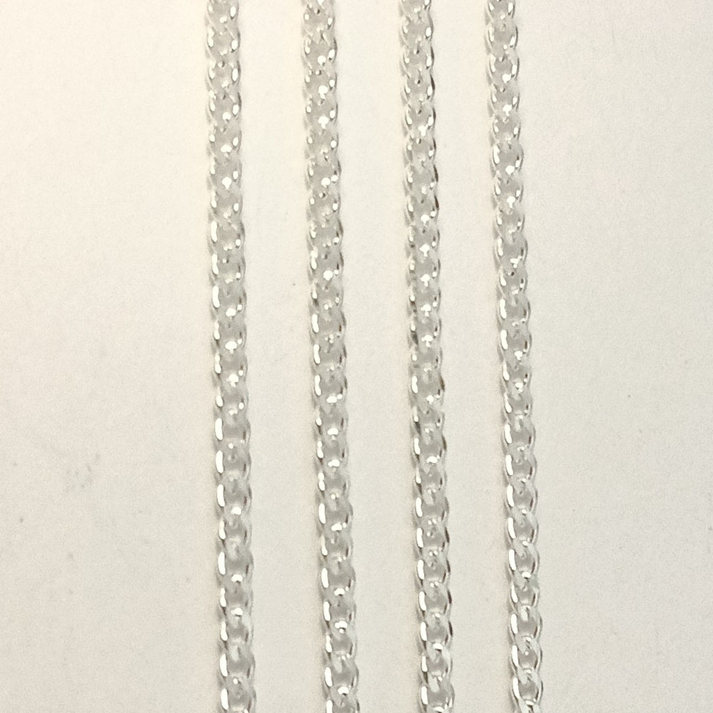 CADENA TEJIDO BARBADO PLATA .925 55 CM 5 GR (NUEVO)