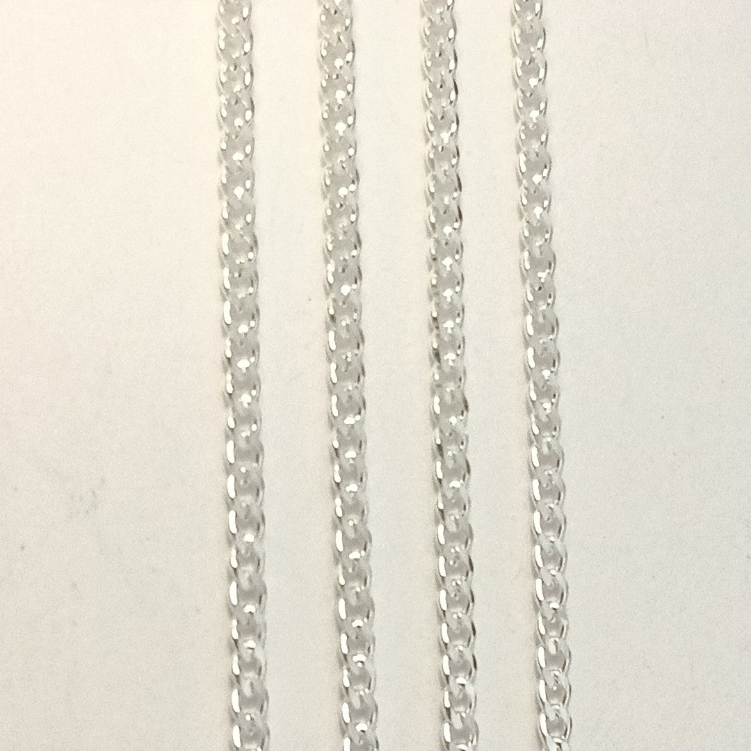 CADENA TEJIDO BARBADO PLATA .925 55 CM 5 GR (NUEVO)