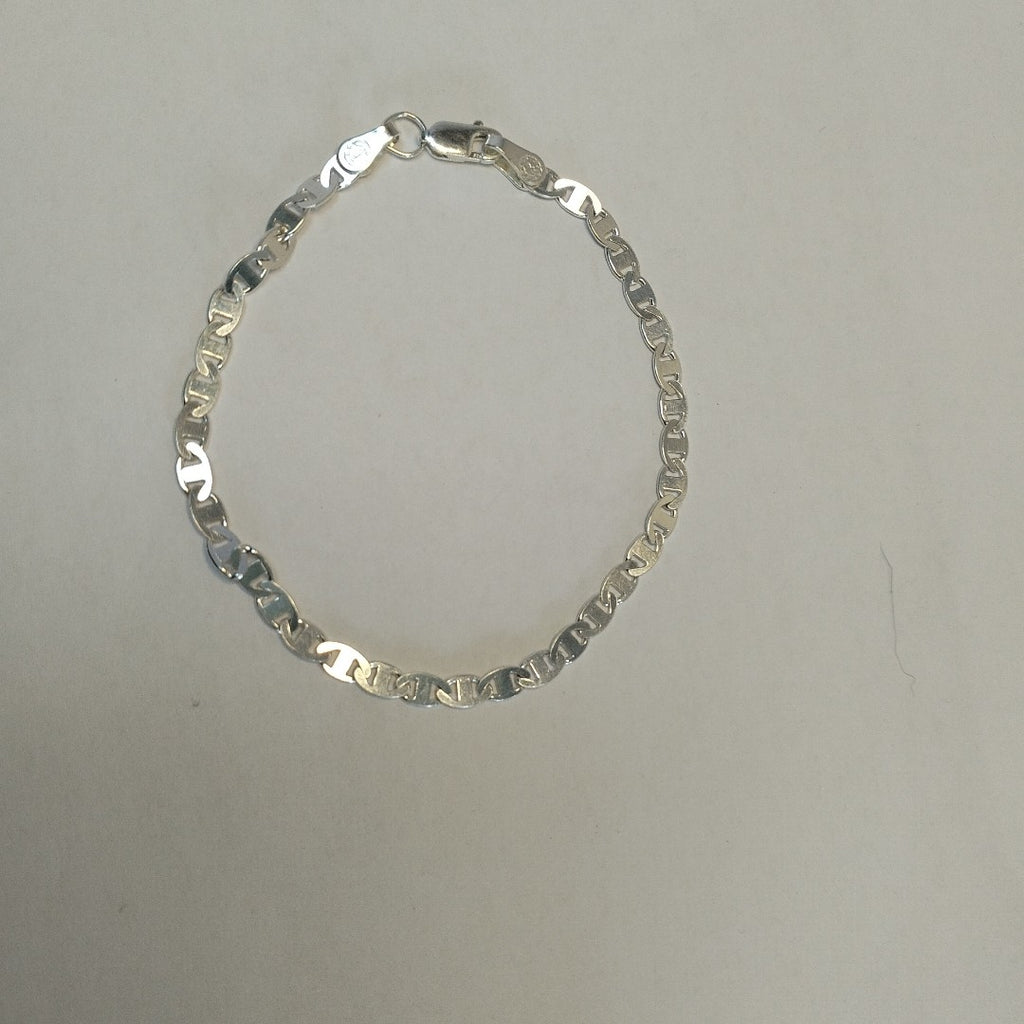 PULSERA TEJIDO GUCHI PLATA .925 18 CM 3.5 GR (NUEVO)