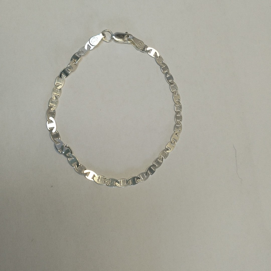 PULSERA TEJIDO GUCHI PLATA .925 18 CM 3.5 GR (NUEVO)