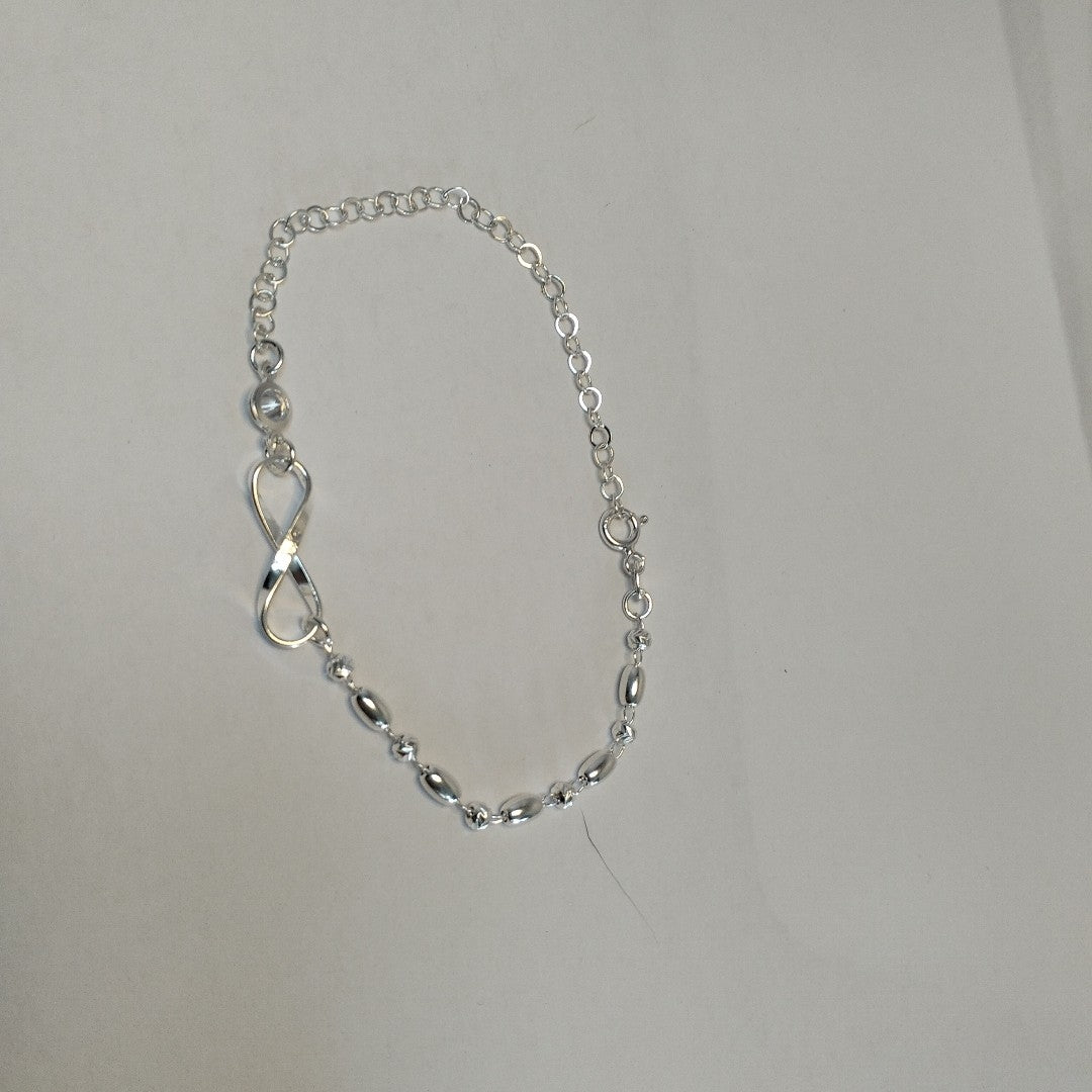 PULSERA TEJIDO ESPECIAL PLATA .925 18 CM 2.6 GR (NUEVO)