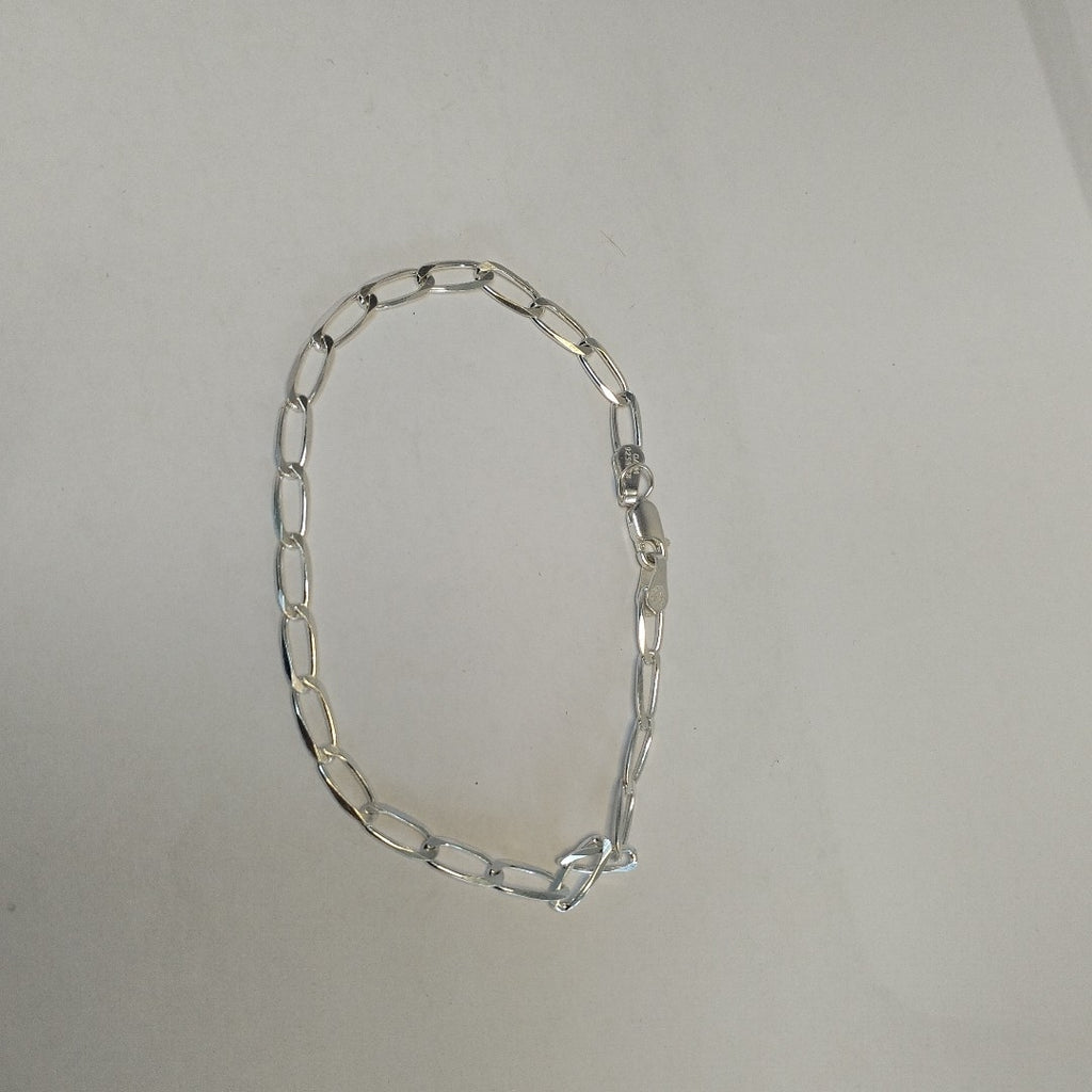 PULSERA TEJIDO ESLABONES PLATA .925 21 CM 4.1 GR (NUEVO)