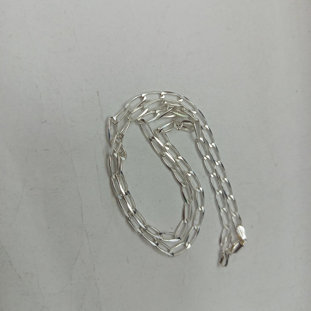 CADENA TEJIDO ESLABONES PLATA .925 55 CM 10 GR (NUEVO)