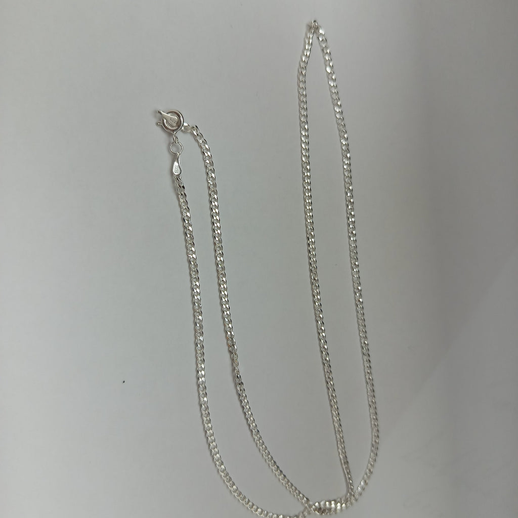 CADENA TEJIDO BARBADO PLATA .925 60 CM 5.7 GR (NUEVO)