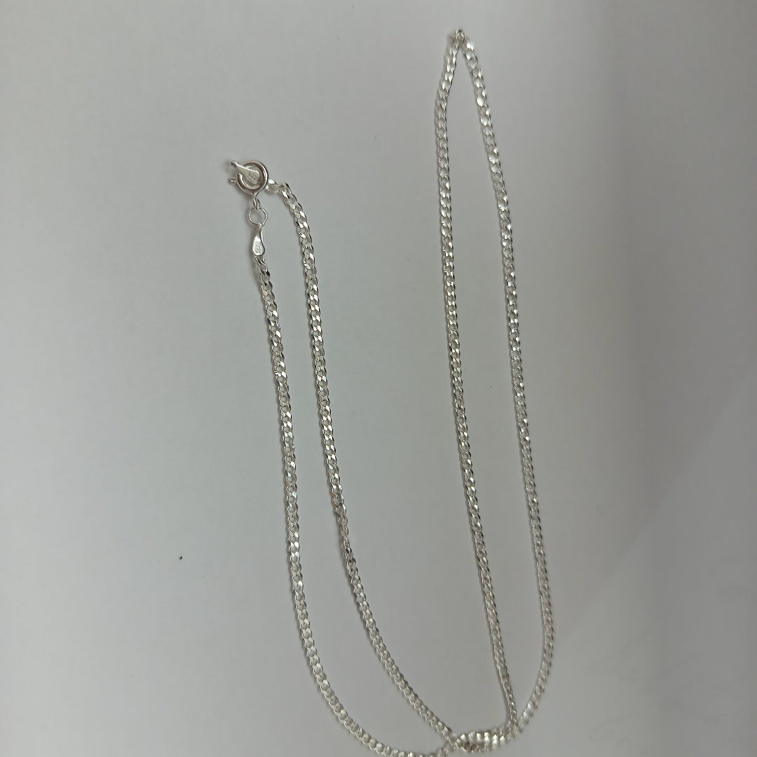 CADENA TEJIDO BARBADO PLATA .925 60 CM 5.7 GR (NUEVO)