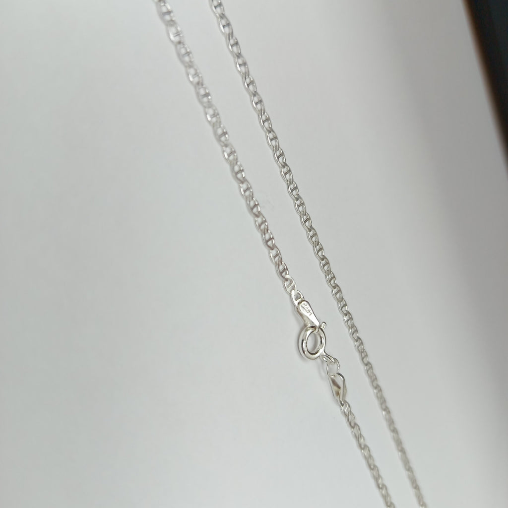 CADENA TEJIDO GUCHI PLATA .925 60 CM 4 GR (NUEVO)