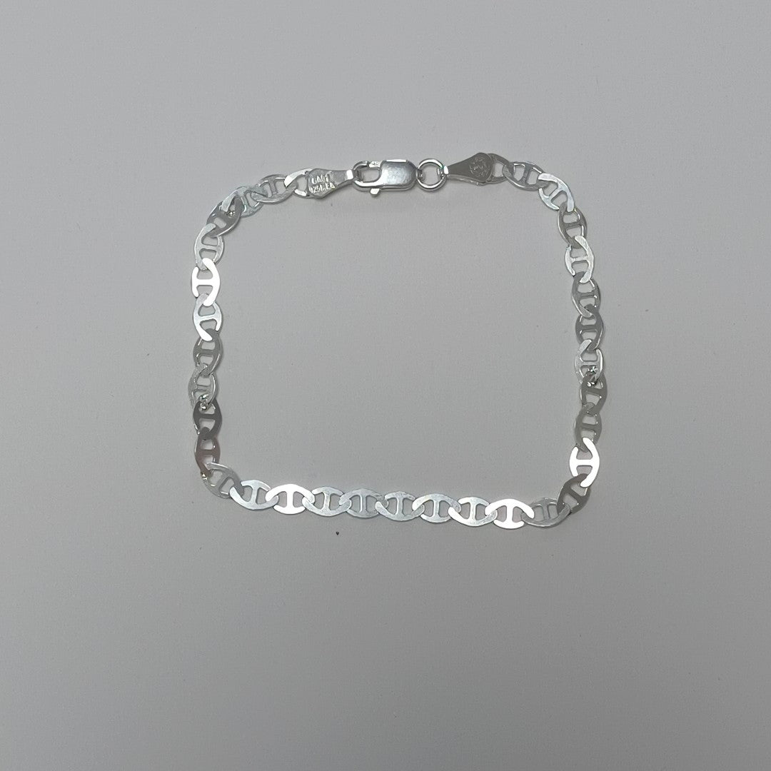 PULSERA TEJIDO GUCHI PLATA .925 18 CM 2.7 GR (NUEVO)