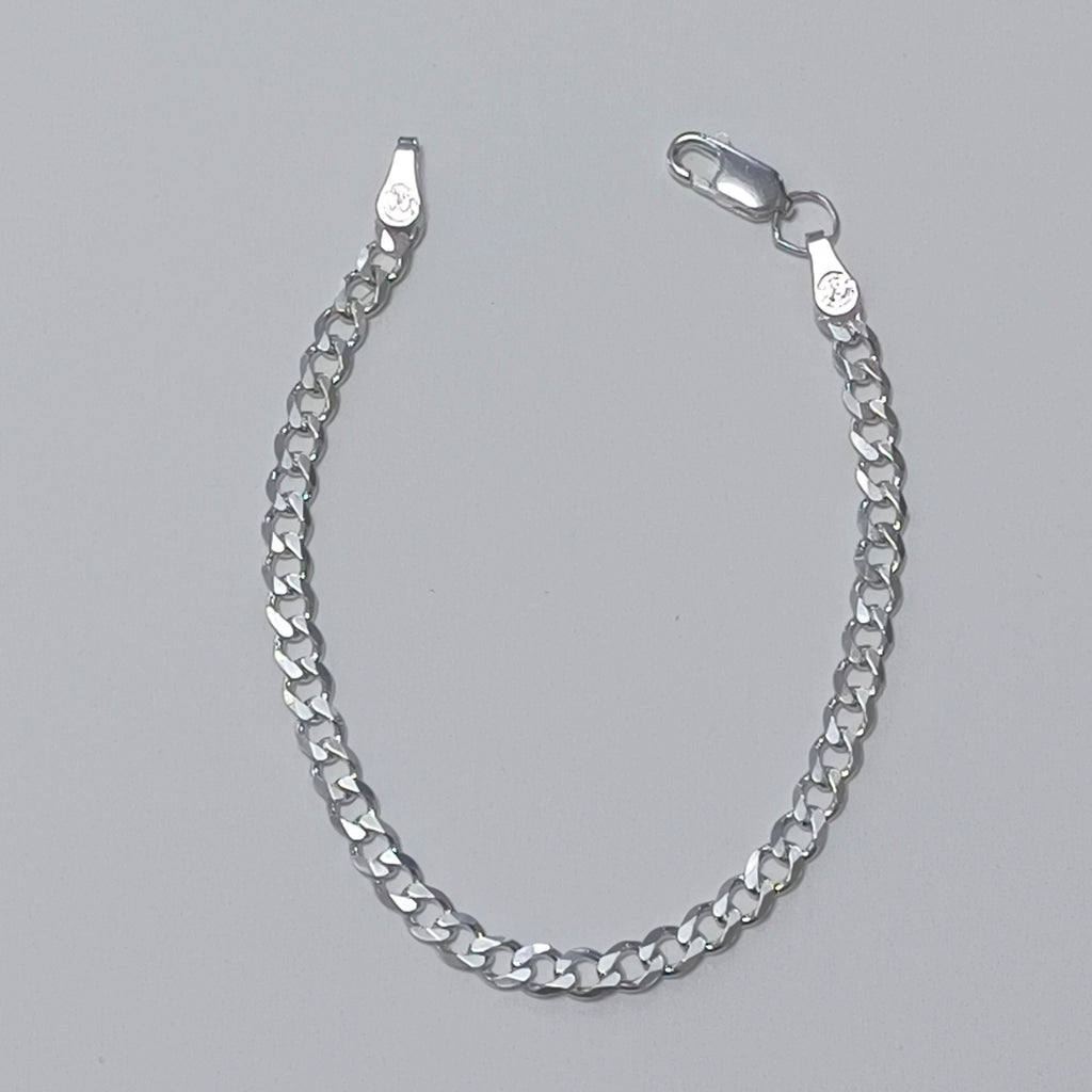 PULSERA TEJIDO BARBADA PLATA .925 16 CM 4.2 GR (NUEVO)
