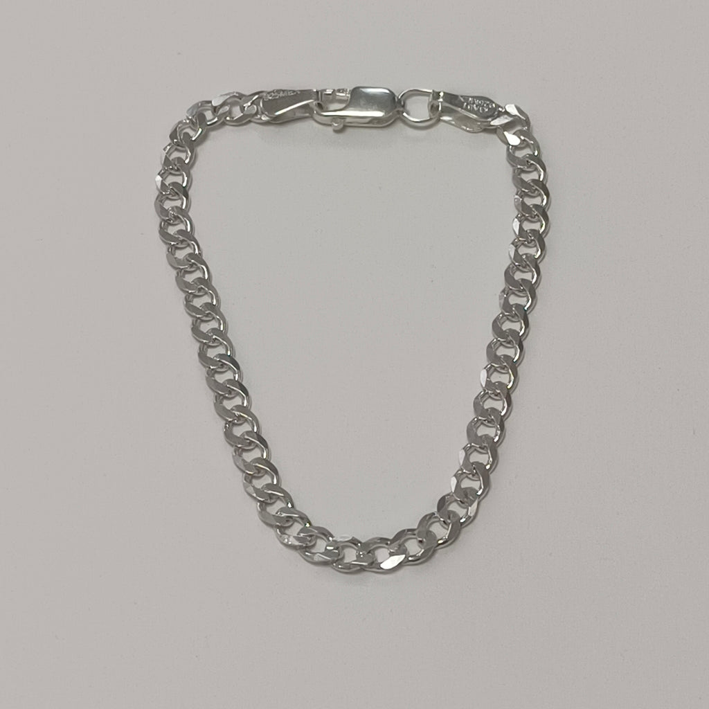 PULSERA TEJIDO BARBADA PLATA .925 16 CM 4.2 GR (NUEVO)