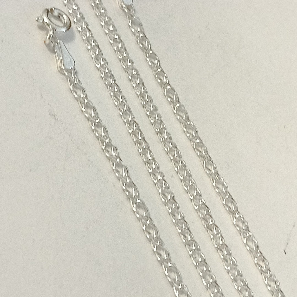 CADENA TEJIDO ESLABONES PLATA .925 55 CM 3.9 GR (NUEVO)