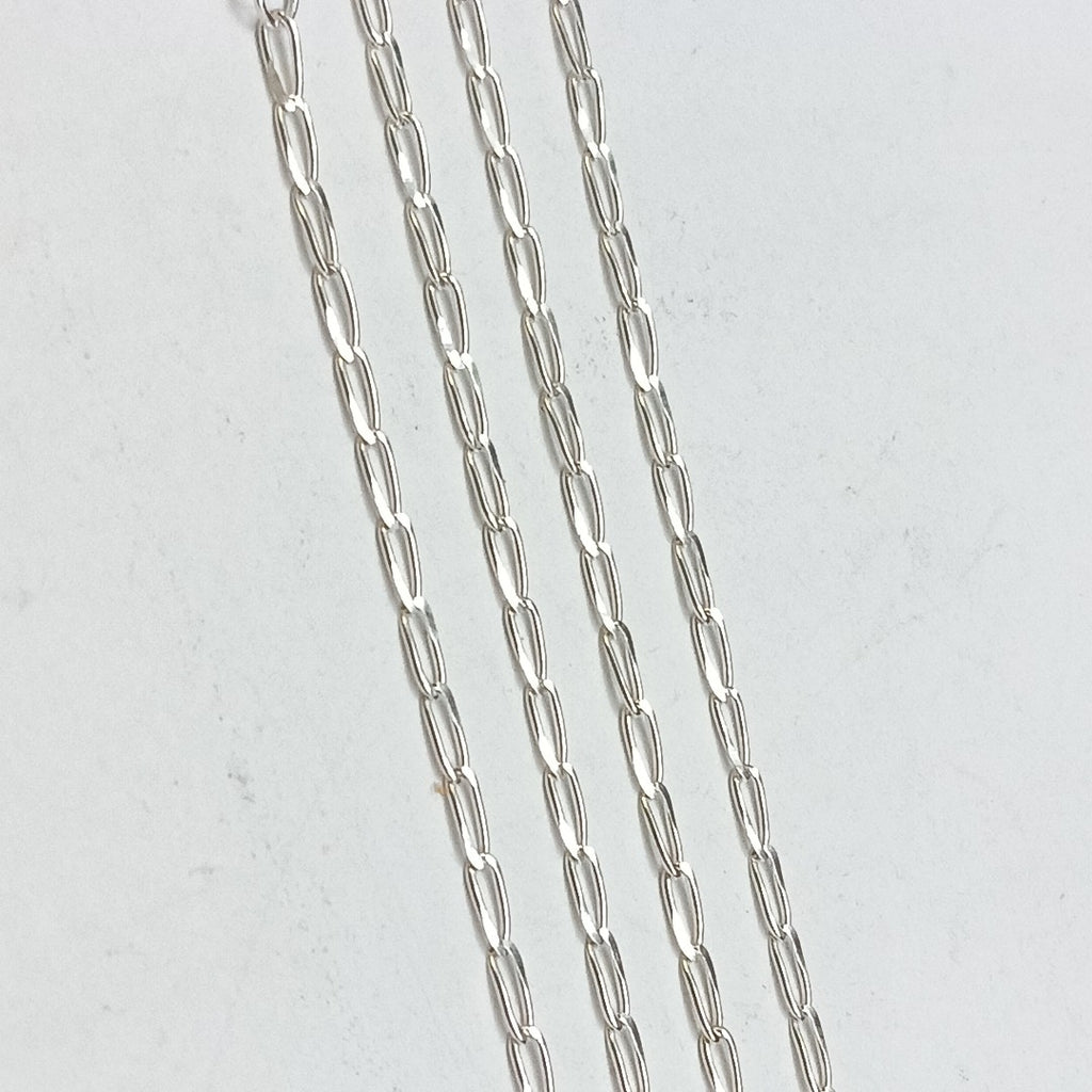 CADENA TEJIDO ESLABONES PLATA .925 60 CM 2.7 GR (NUEVO)