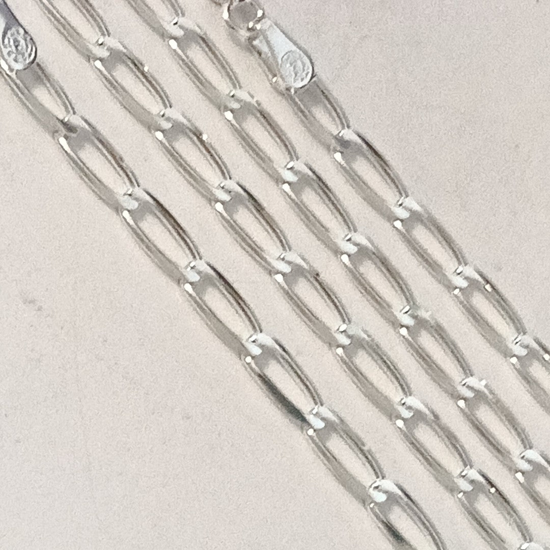 CADENA TEJIDO ESLABONES PLATA .925 60 CM 11.2 GR (NUEVO)