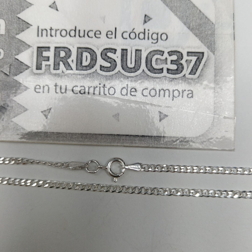 CADENA TEJIDO BARBADO PLATA .925 55 CM 5.4 GR (NUEVO)