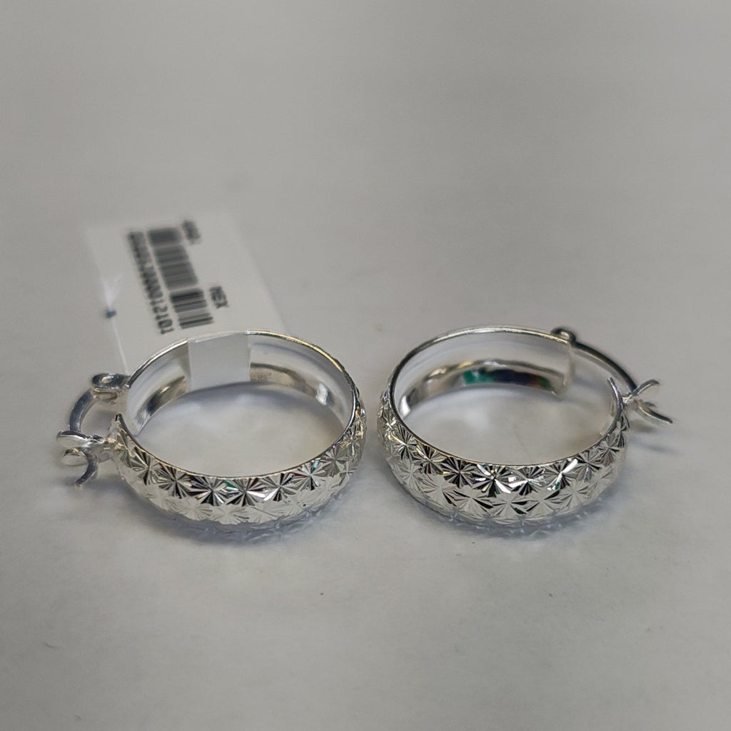 PAR ARRACADAS FACETADAS PLATA .925 3.5 GR (NUEVO)