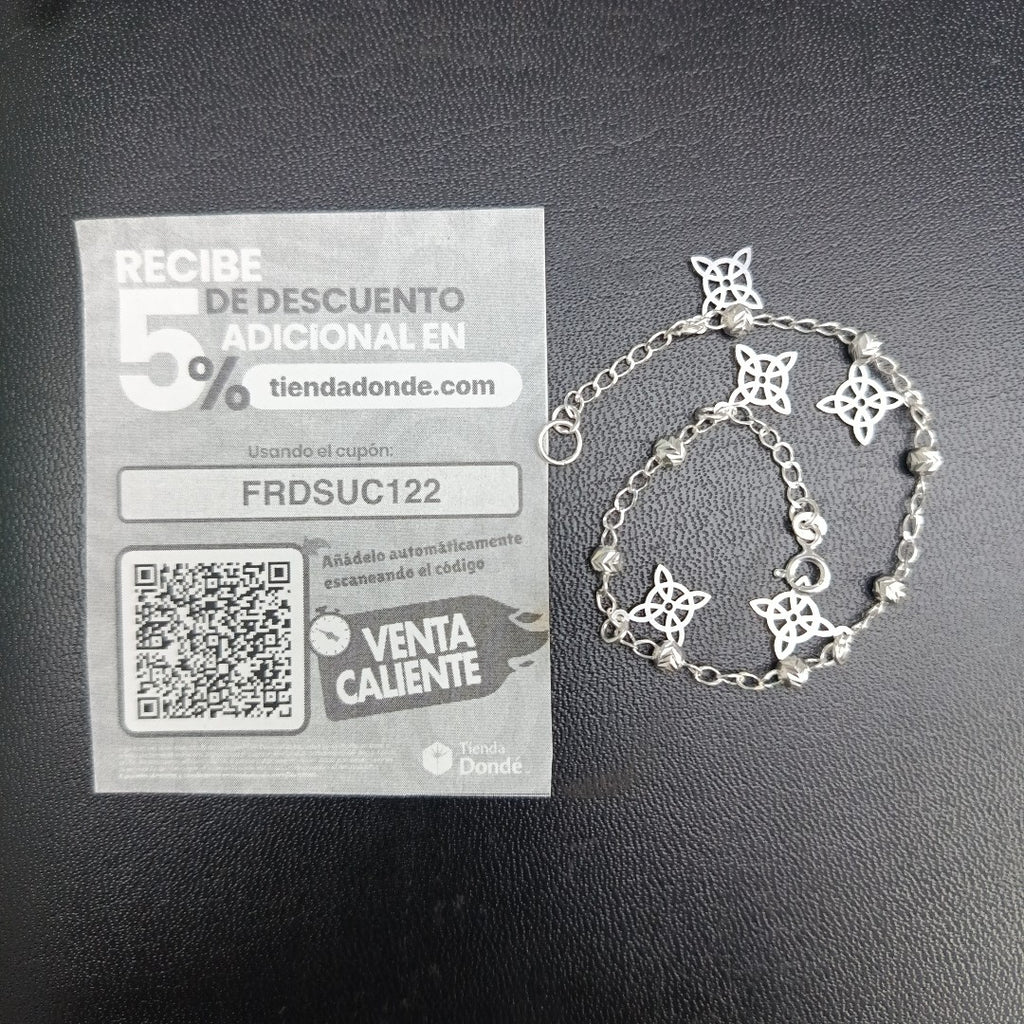 PULSERA TEJIDO ESPECIAL PLATA .925 18 CM 3.2 GR (NUEVO)