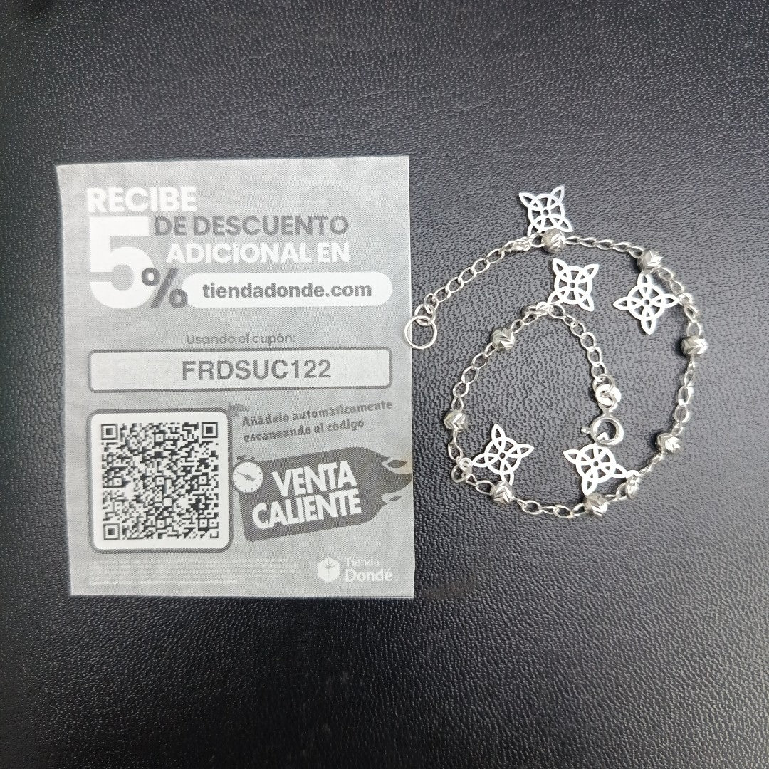 PULSERA TEJIDO ESPECIAL PLATA .925 18 CM 3.2 GR (NUEVO)