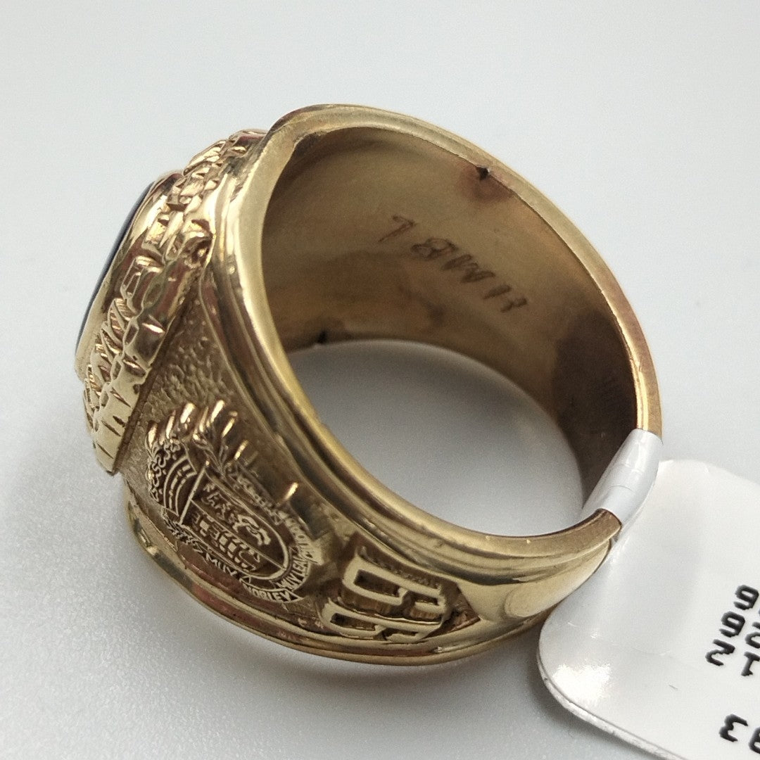 ANILLO DE GRADUACIÓN ORO 10 K 14.4 GRMS (SEMINUEVO)