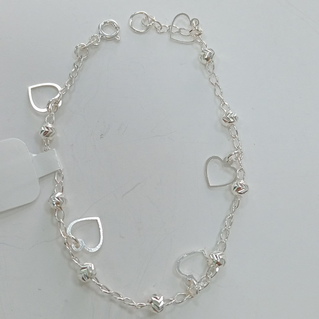 PULSERA TEJIDO ESPECIAL PLATA .925 18 CM 2.7 GR (NUEVO)