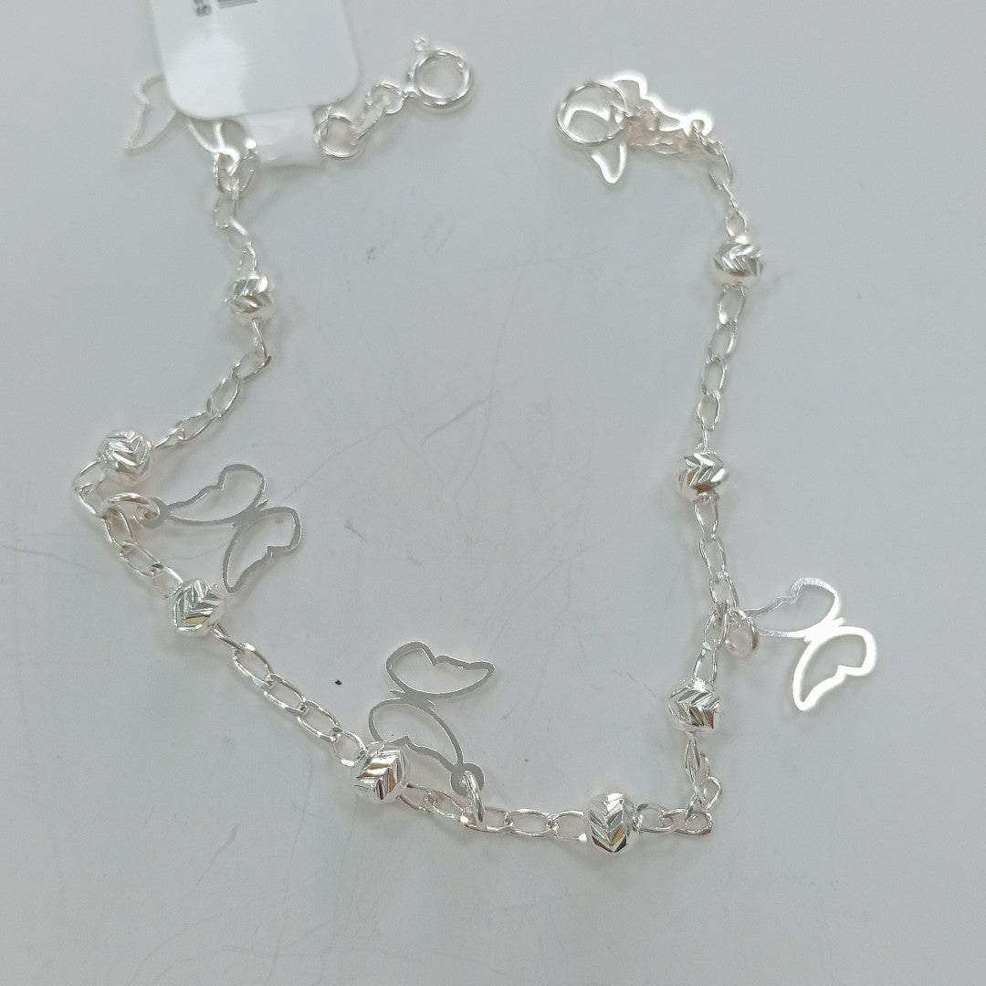 PULSERA TEJIDO ESPECIAL PLATA .925 18 CM 2.8 GR (NUEVO)