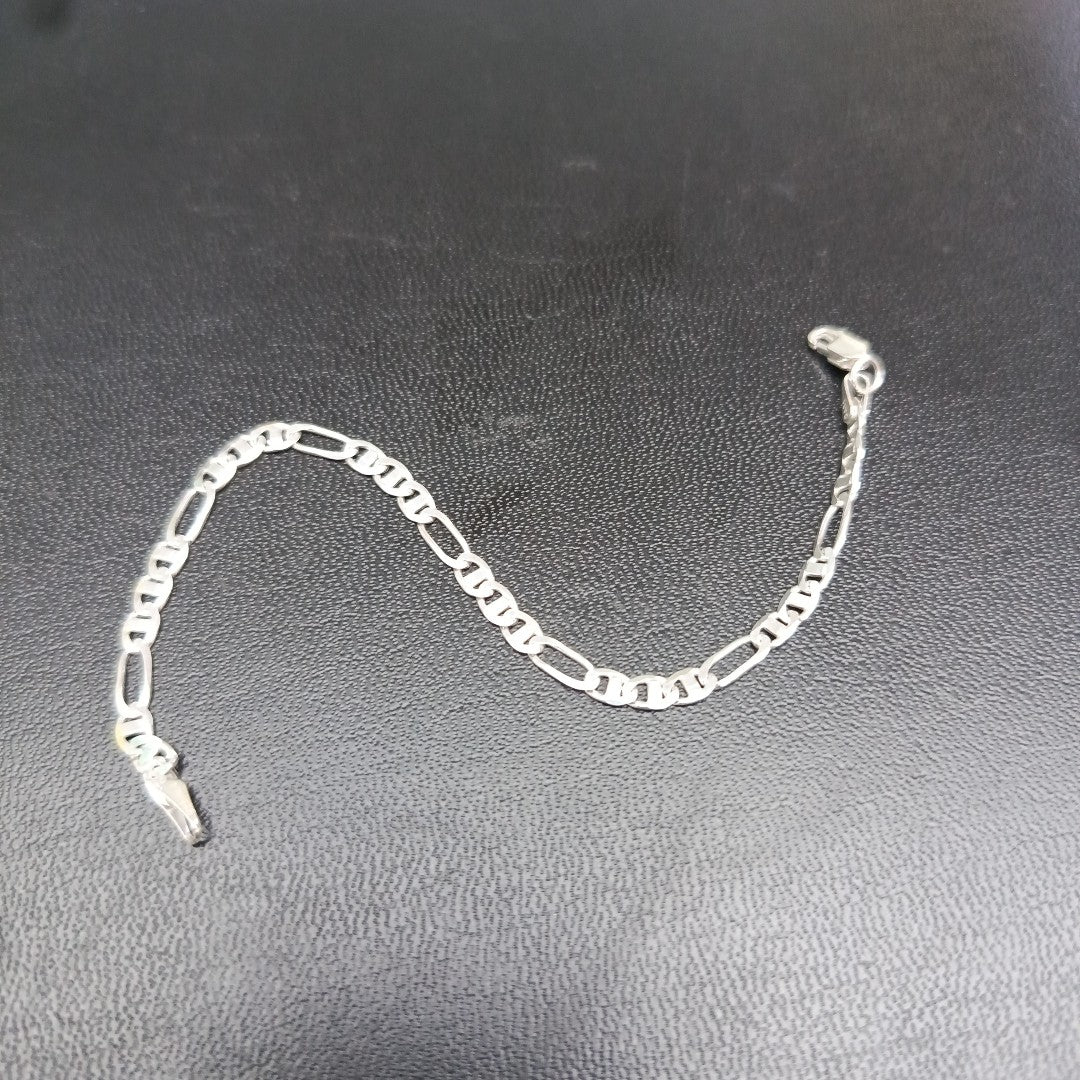 PULSERA TEJIDO 3X1 PLATA .925 16 CM 2.5 GR (NUEVO)