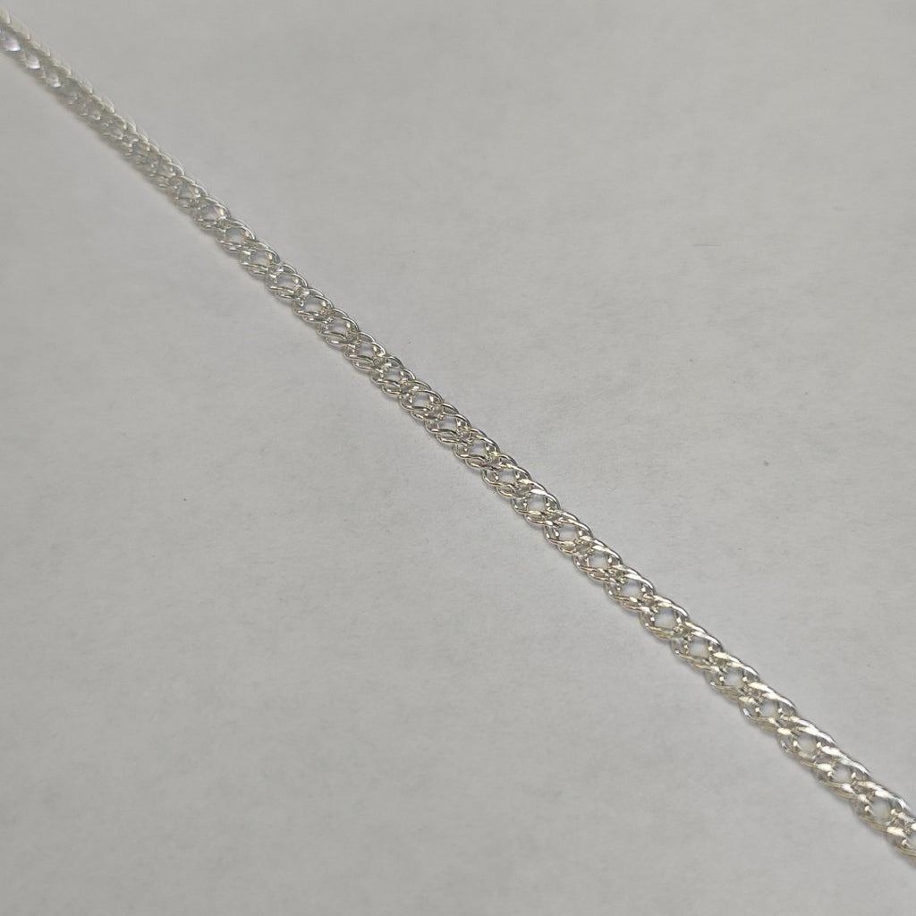 CADENA TEJIDO ESLABONES PLATA .925 55 CM 4.5 GR (NUEVO)