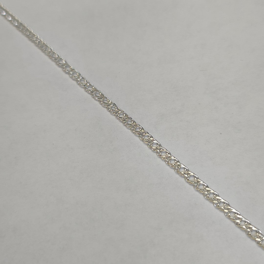 CADENA TEJIDO ESLABONES PLATA .925 55 CM 4.5 GR (NUEVO)