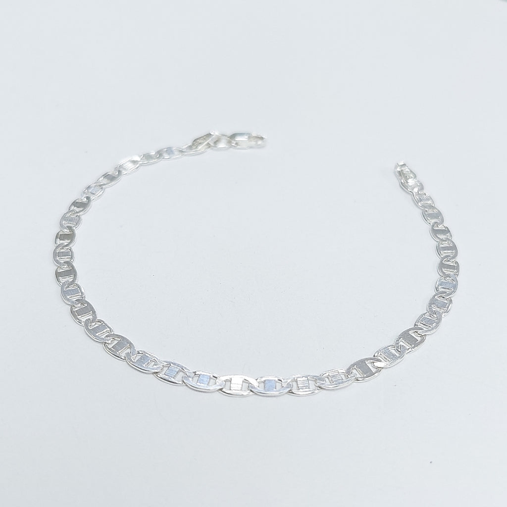 PULSERA TEJIDO GUCHI PLATA .925 18 CM 2.9 GR (NUEVO)